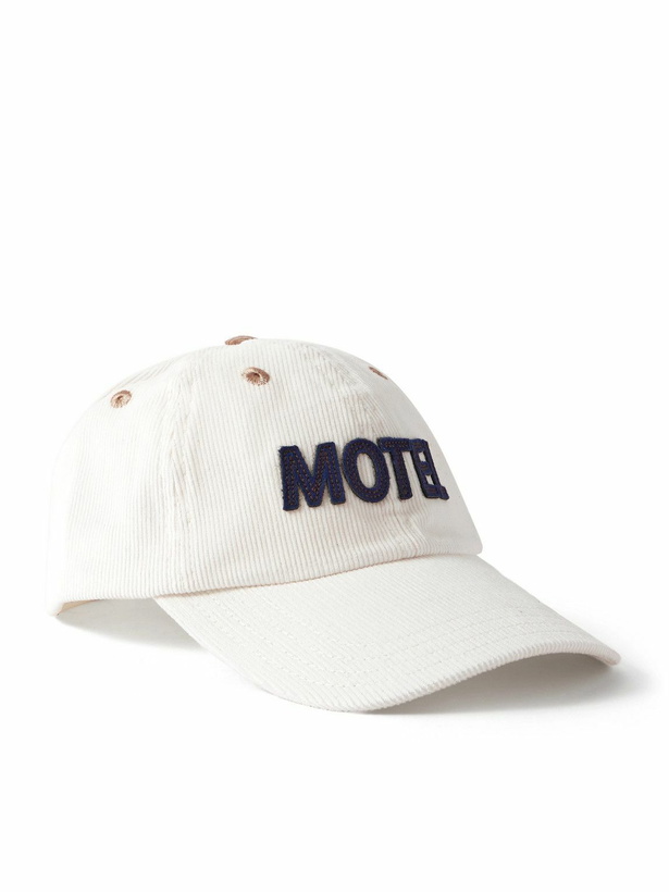 Photo: Drake's - Motel Appliquéd Cotton-Corduroy Baseball Cap