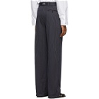 VETEMENTS Navy Pinstripe Relaxed Trousers