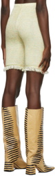 Gauntlett Cheng SSENSE Exclusive Yellow Knit Bubble Fringe Shorts