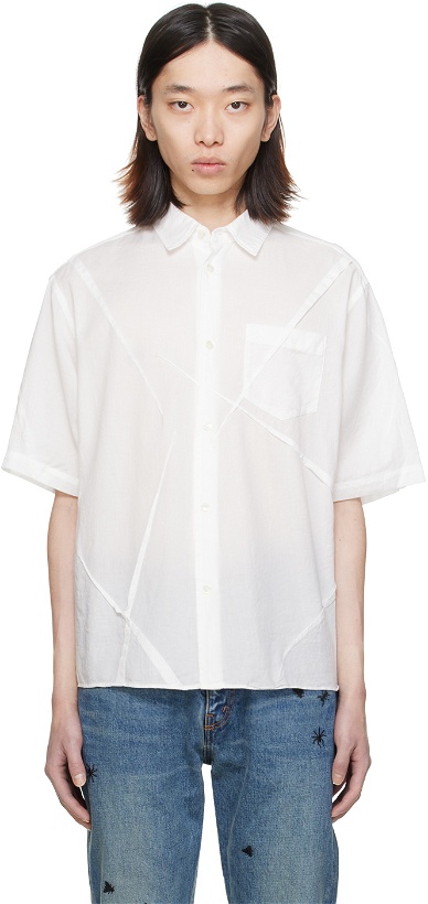 Photo: UNDERCOVER White Pinched Seam Shirt