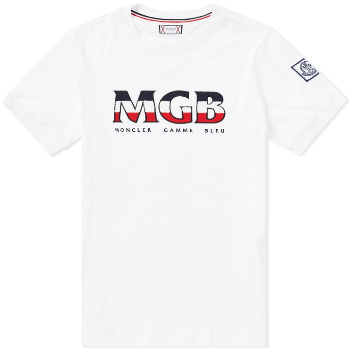 Photo: Moncler Gamme Bleu Logo Tee White