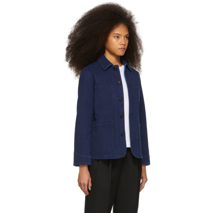 indigo sashiko jacket