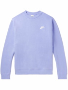 Nike - NSW Logo-Embroidered Cotton-Blend Jersey Sweatshirt - Purple