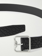 Burberry - 3.5cm Textured-Leather Belt - Black