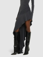 GIA BORGHINI 100mm Rosie 31 Croc Embossed Tall Boots