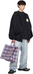 VETEMENTS Blue Embroidered Logo Baggy Jeans