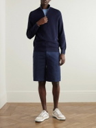 Brunello Cucinelli - Straight-Leg Stretch-Cotton and Linen-Blend Bermuda Shorts - Blue
