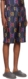 Gucci Navy GG Shorts