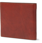 Brunello Cucinelli - Burnished Full-Grain Leather Billfold Wallet - Brown