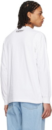 AAPE by A Bathing Ape White Embossed Long Sleeve T-Shirt