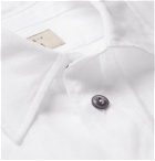 L.E.J - Camp-Collar Linen Shirt - White