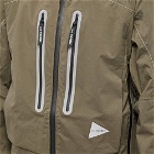 And Wander Men's Pertex Shield Rain Jacket in Khaki
