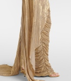 Marmar Halim Pleated caped gown