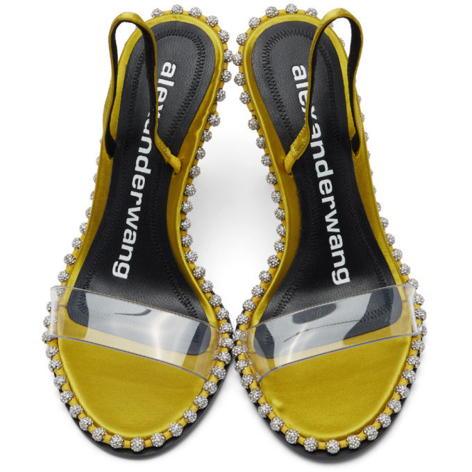 Alexander Wang Yellow Nova Crystal Heeled Sandals Alexander Wang