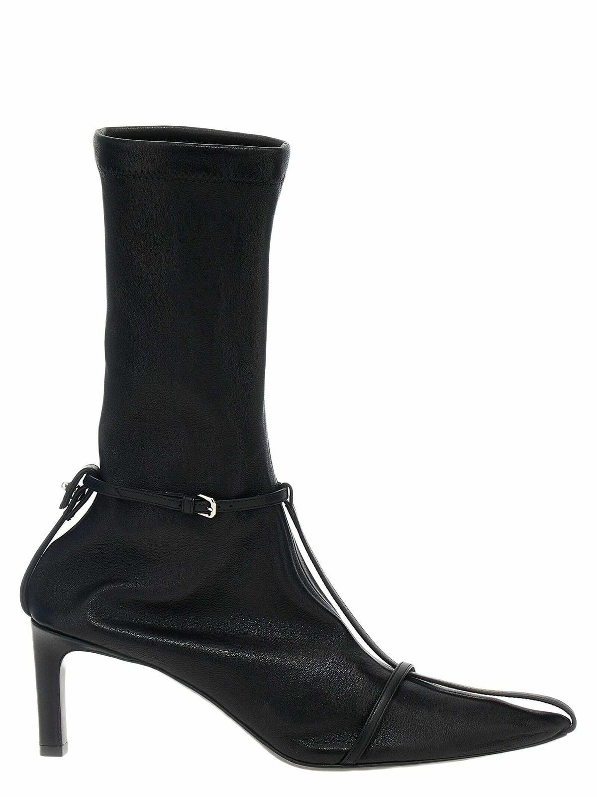Jil Sander Black Stretch Leaf Nappa Boots Jil Sander