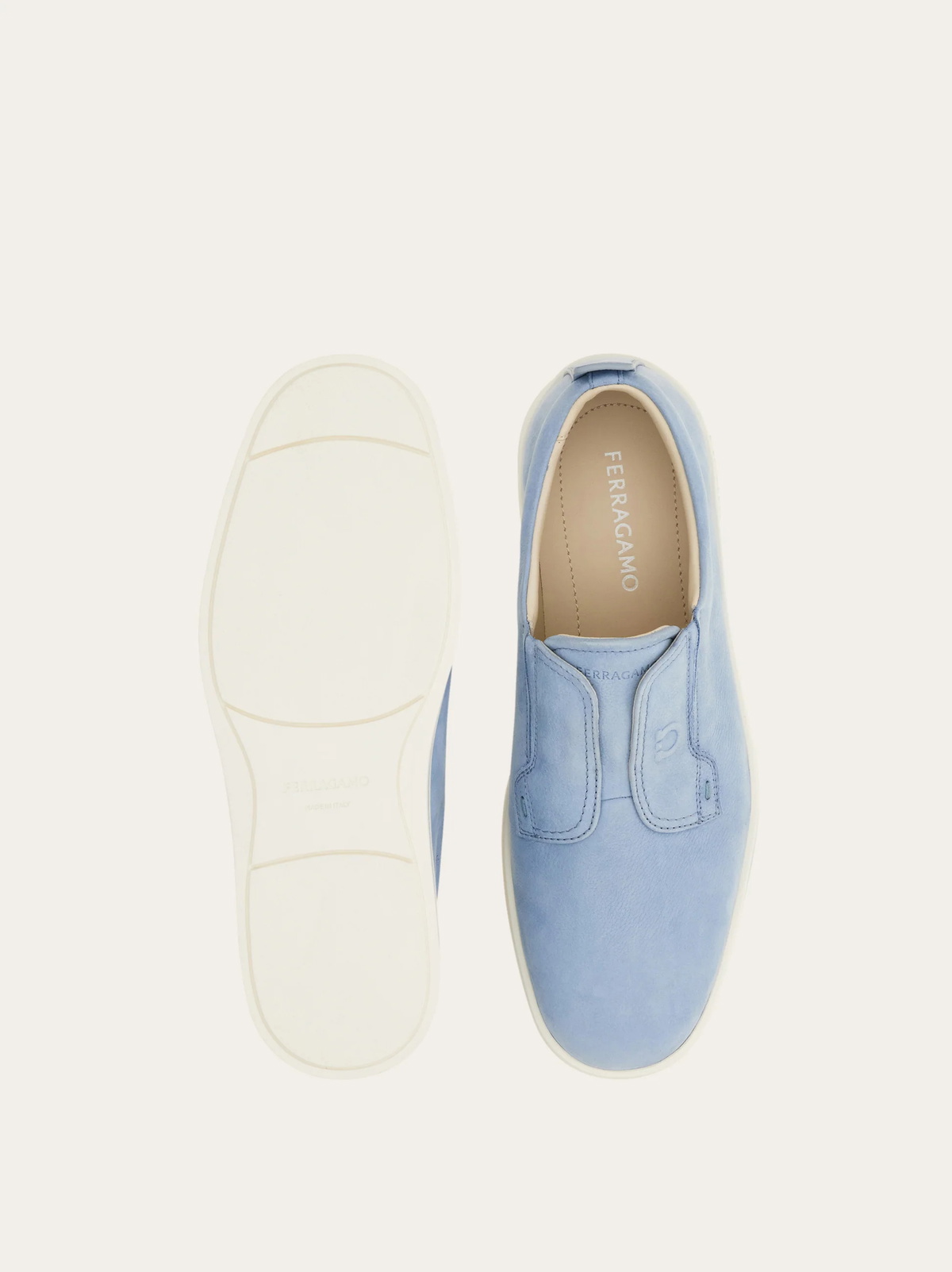 Ferragamo Mens Derby slip-on in Blue