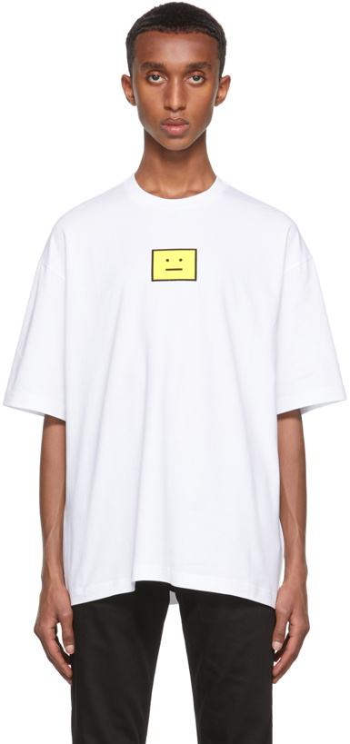 Photo: Acne Studios White Logo T-Shirt