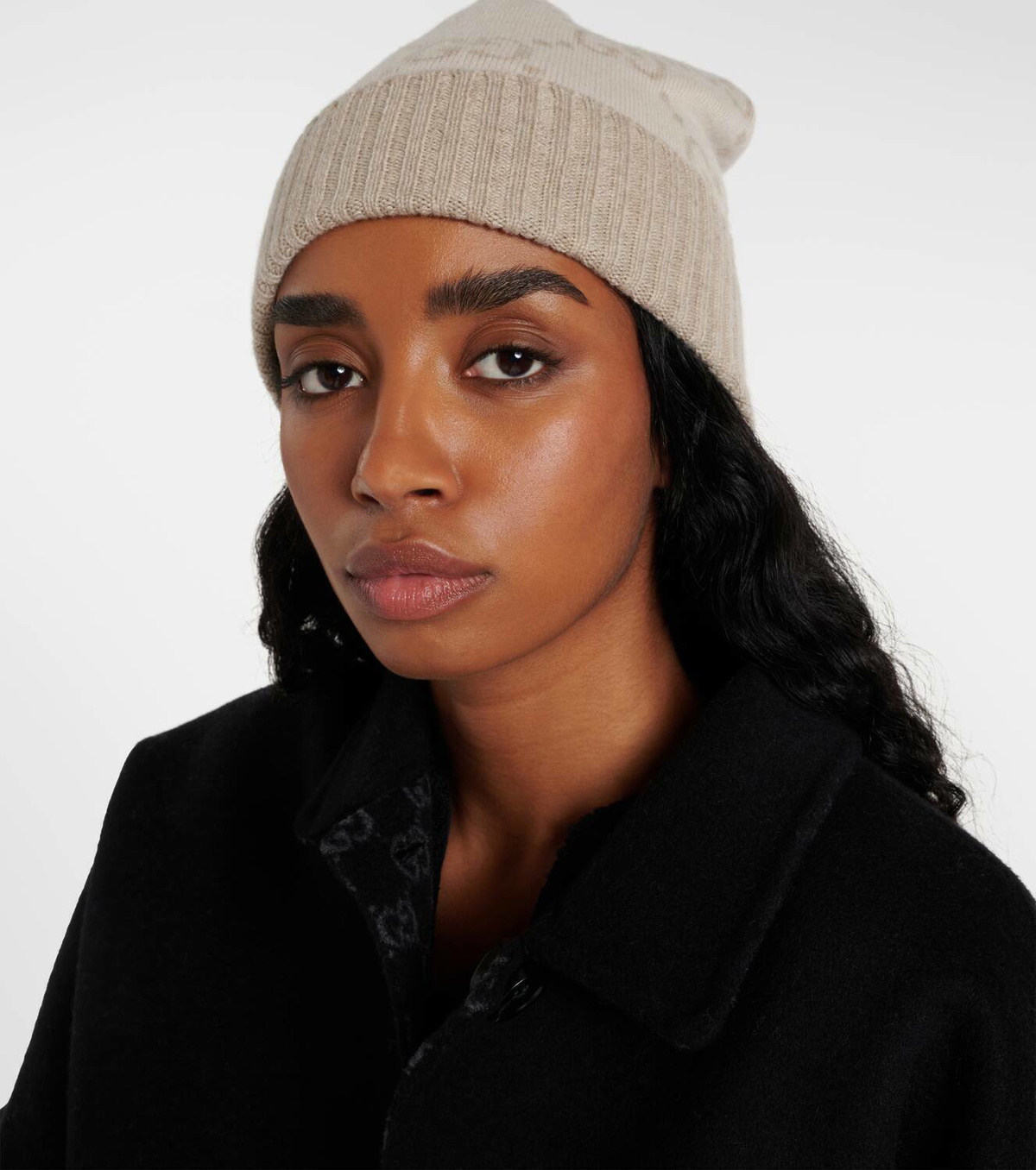 Gucci GG cashmere jacquard beanie