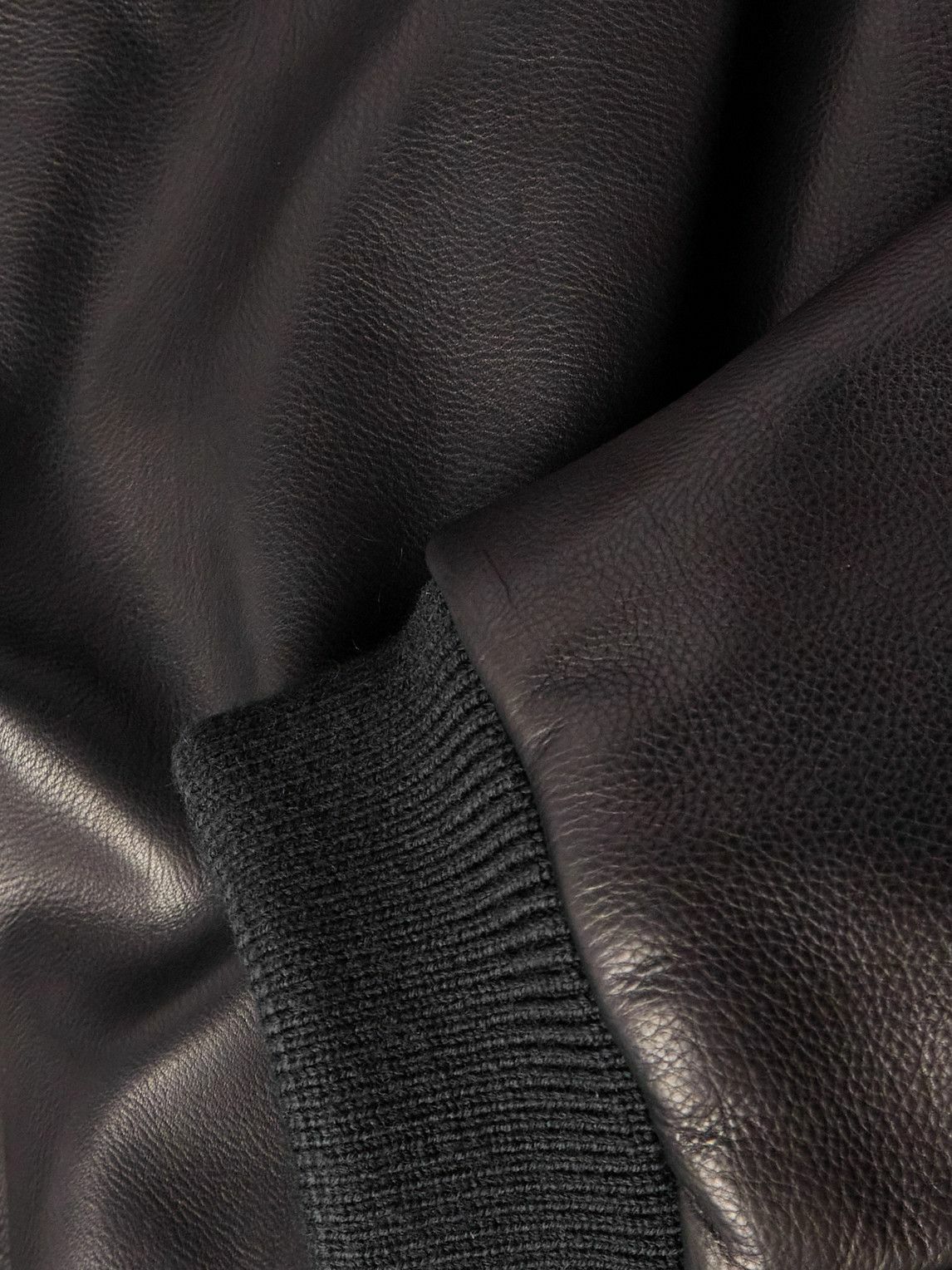 Fear of God - Padded Leather Hooded Bomber Jacket - Black