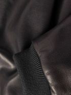 Fear of God - Padded Leather Hooded Bomber Jacket - Black