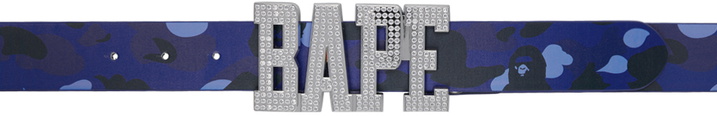 Photo: BAPE Blue Color Camo Bape Leather Belt