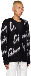 Givenchy Black All-Over Intarsia Cardigan