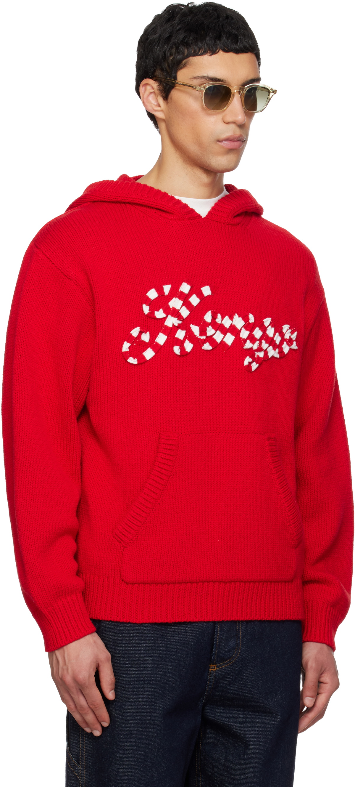 Kenzo Red Kenzo Paris 'KENZO Winter Holidays' Embroidered Hoodie