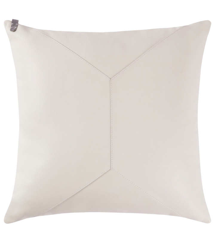 Photo: Brunello Cucinelli Monili leather cushion