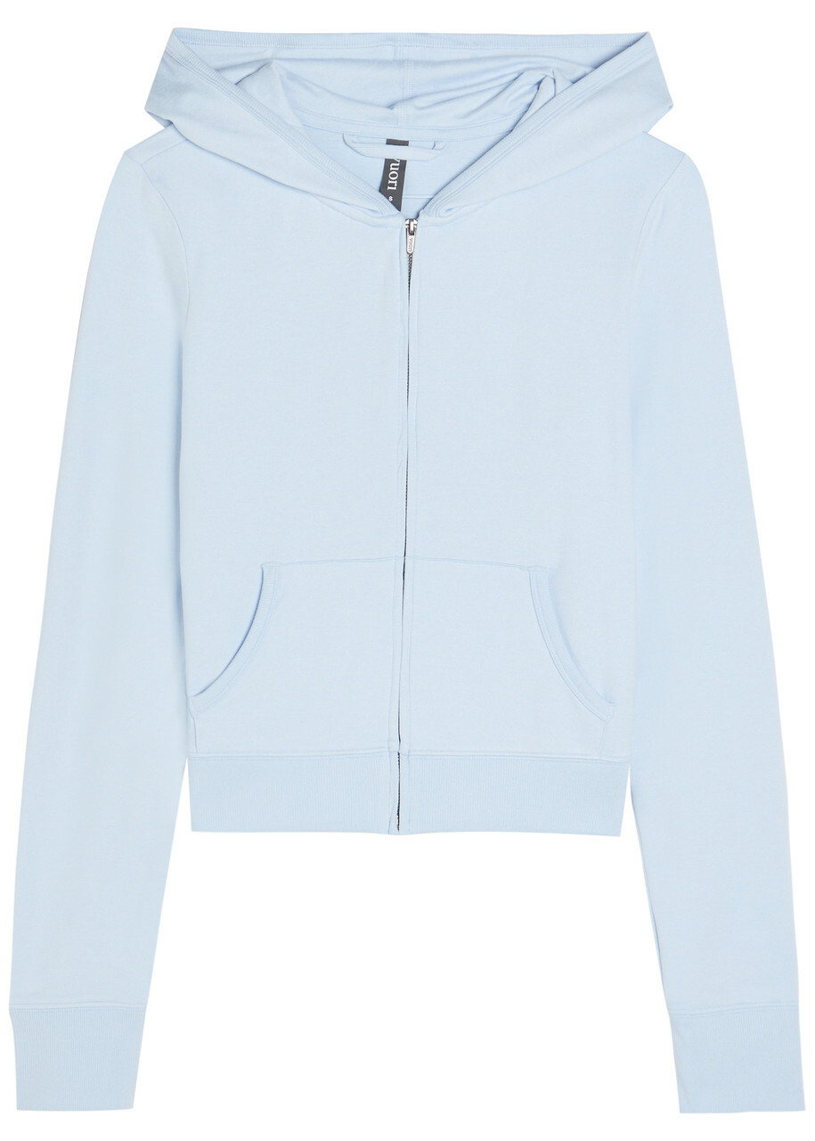 Vuori Halo Mini Hooded Jersey Sweatshirt Light Blue