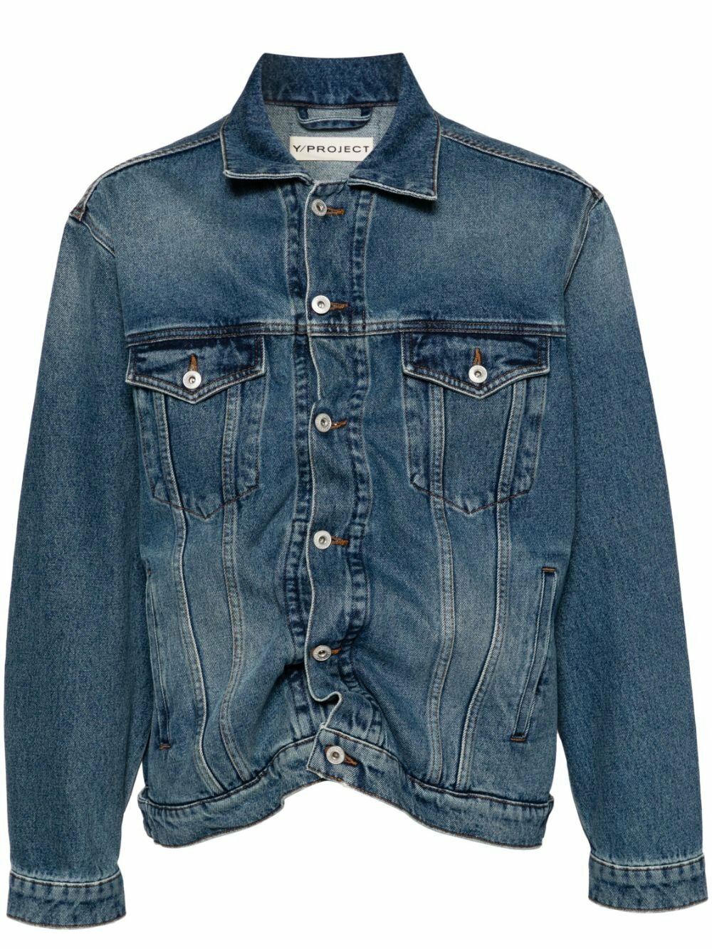 y/project ワイプロジェクト Denim Jacket Y/Project Classic Wire Denim Jacket | Blue | FARFETCH JO