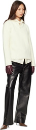 MACKAGE Off-White Gladys Knit Half-Zip Pullover Sweater