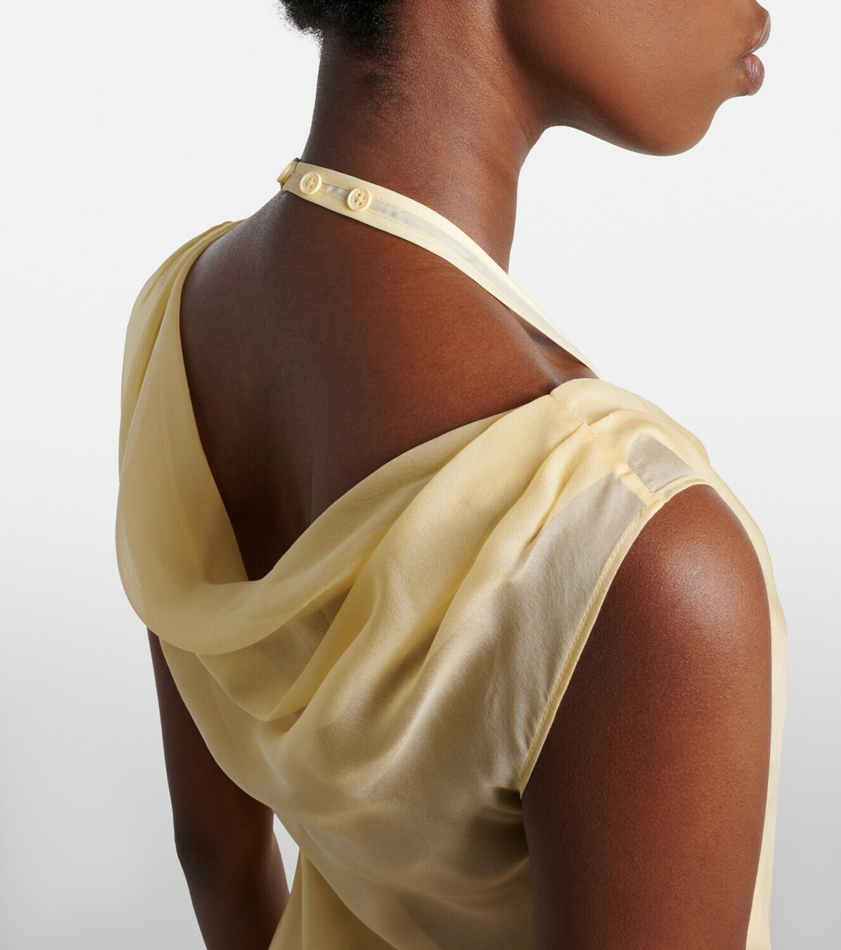 SIR Strobe off-shoulder maxi dress