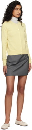 Dunst Yellow Essential Crewneck Knit Cardigan