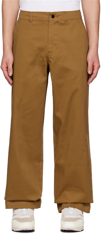Photo: Nike Tan Embroidered Trousers