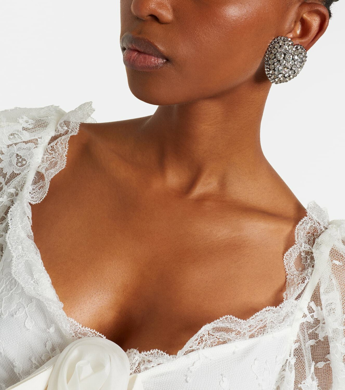 Alessandra Rich Crystal-embellished clip-on earrings