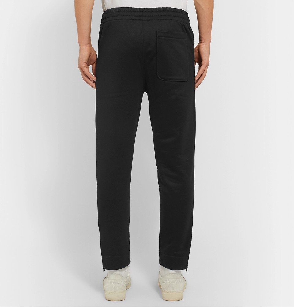 AMI - Slim-Fit Tapered Logo-Appliquéd Jersey Sweatpants - Black AMI