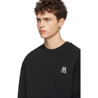 AMI Alexandre Mattiussi Black Embroidered Logo Sweatshirt