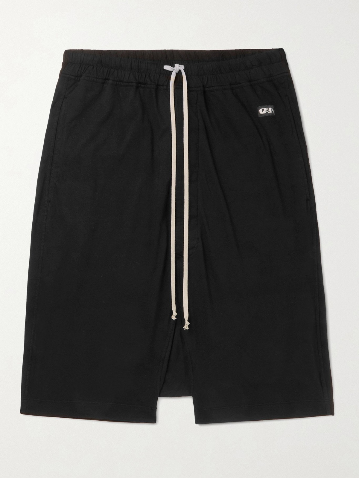 Straight-Leg Organic Cotton-Jersey Drawstring Shorts