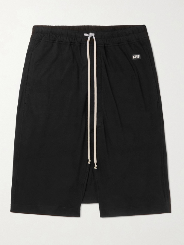 Photo: DRKSHDW BY RICK OWENS - Pods Cotton-Jersey Drawstring Shorts - Black