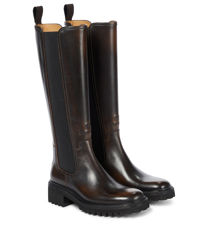 Photo: Church's Paneled leather knee-high boots