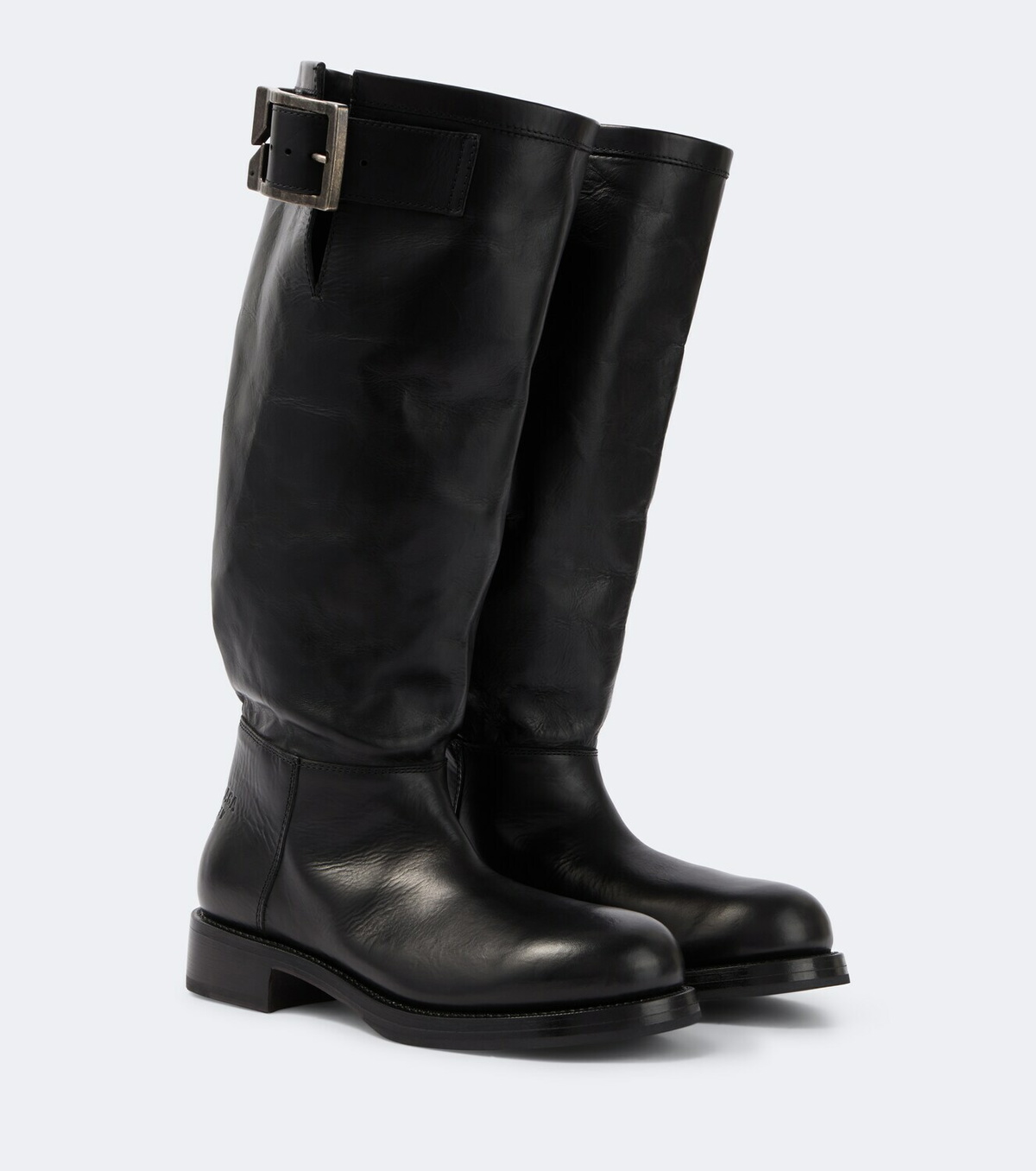 Balenciaga Motor leather knee-high boots