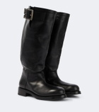 Balenciaga Motor leather knee-high boots