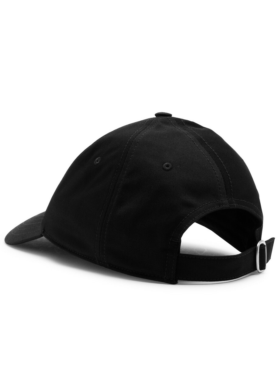 Off-white Logo-embroidered Cotton cap Black