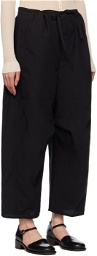 LEMAIRE Black Cropped Trousers