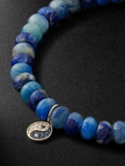 Sydney Evan - Small Yin Yang Rhodium-Plated Multi-Stone Beaded Bracelet