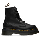 Dr. Martens Black Jadon Pisa Leather Platform Boots
