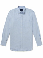 Drake's - Button-Down Collar Cotton Oxford Shirt - Blue