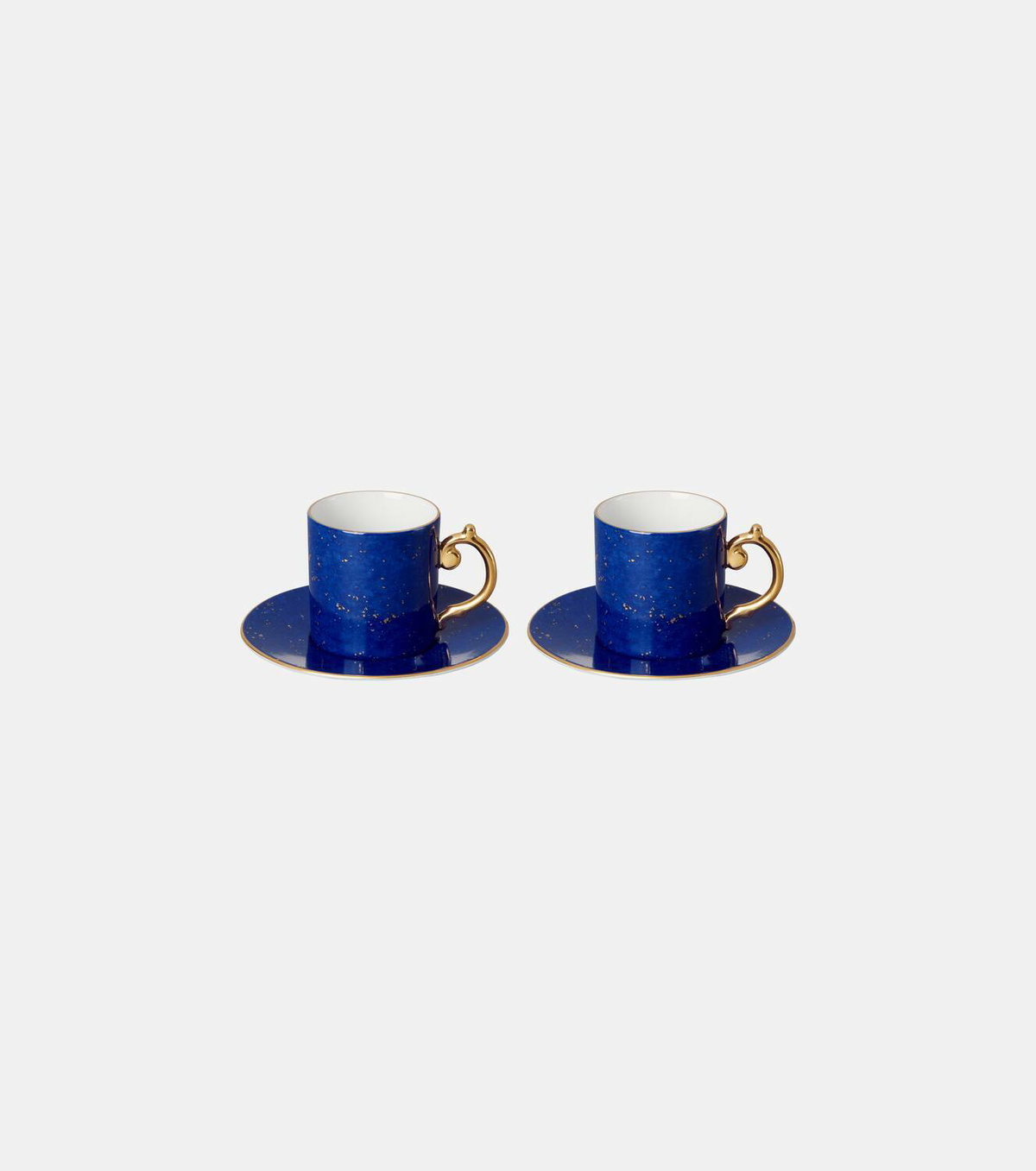 L'Objet Lapis set of 2 espresso cups and saucers