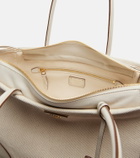 Prada Large leather-trimmed tote bag