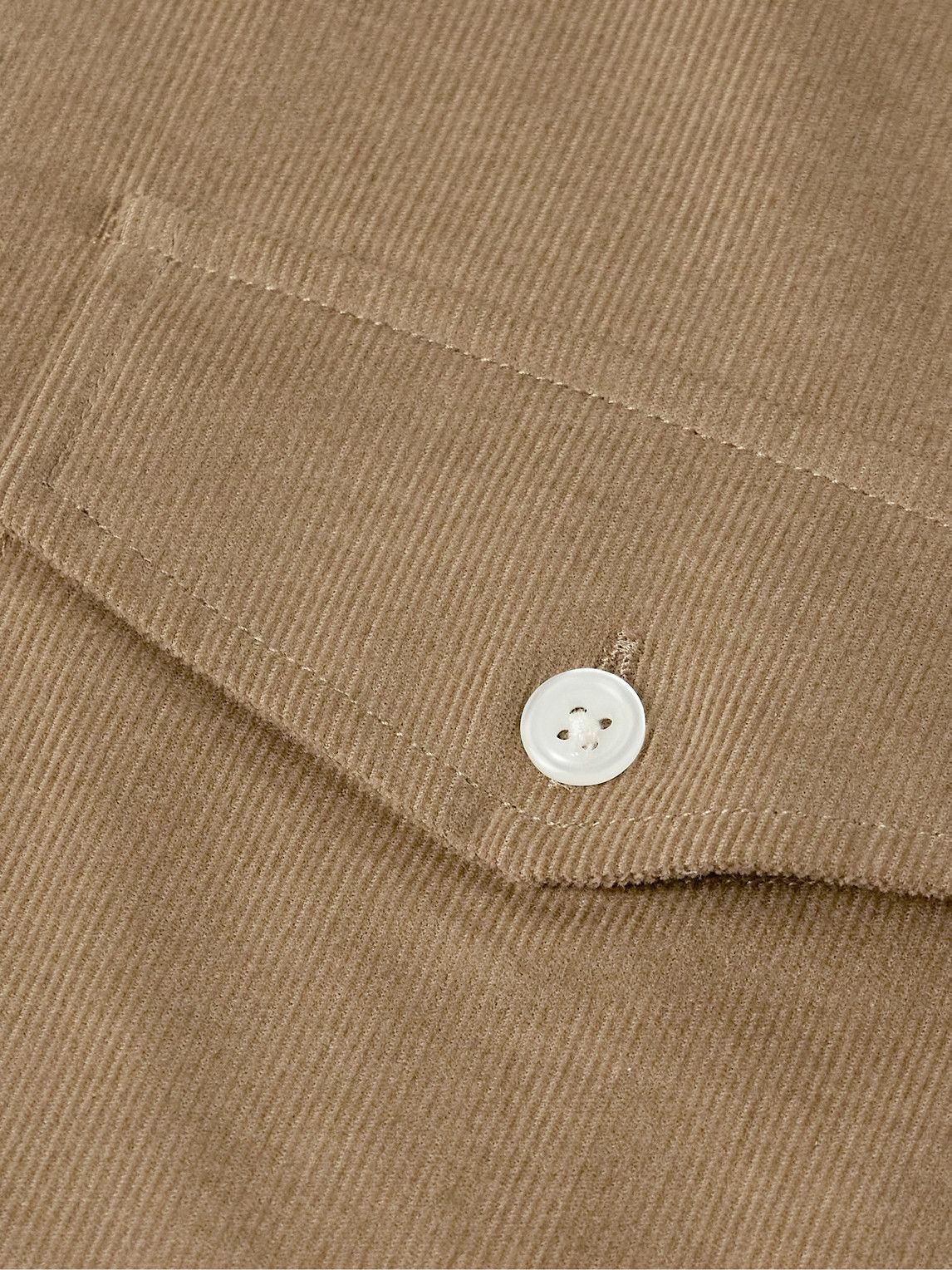 Richard James - Button-Down Collar Cotton-Corduroy Shirt - Brown